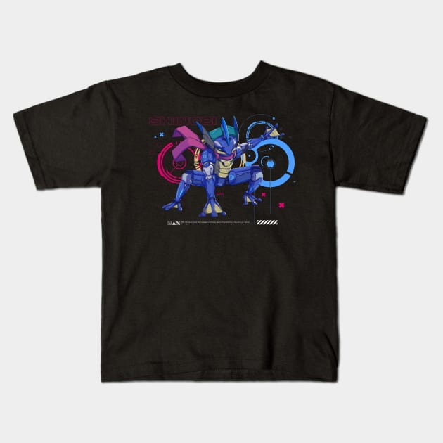 Mecha shinobi Kids T-Shirt by Dnz